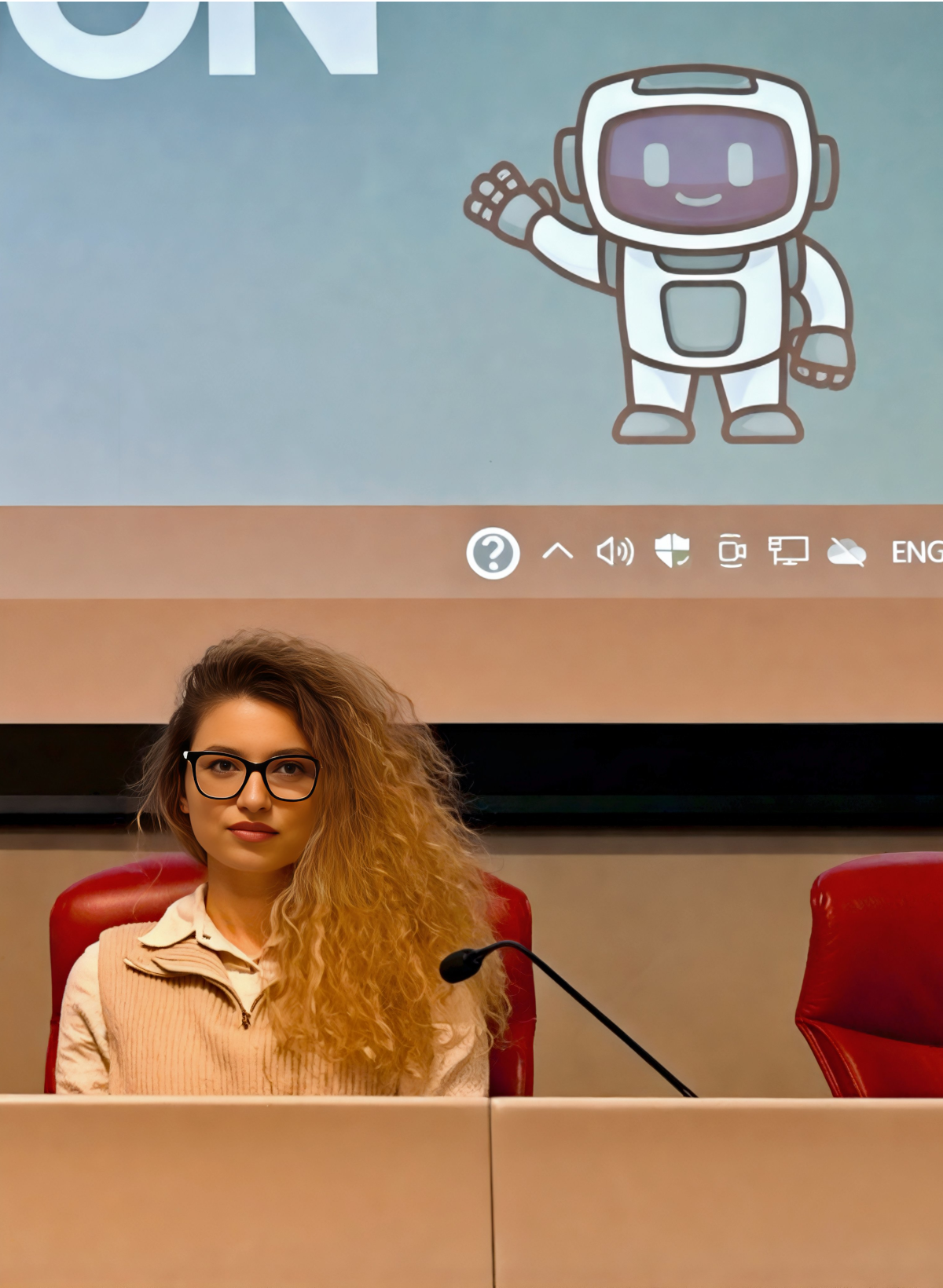 Anna with engineering robot project